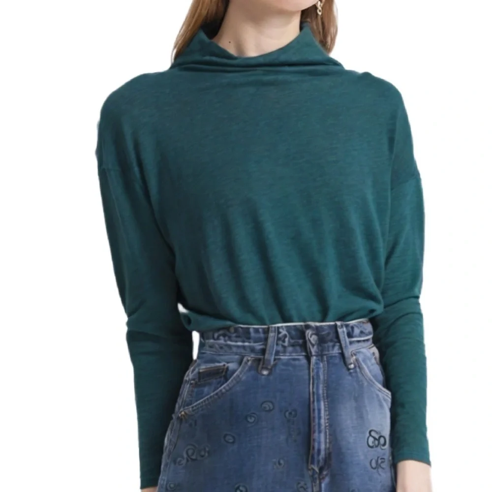 Wilfred Free Oversized Polo Neck Sweater in Green XS - Picture 2 of 8